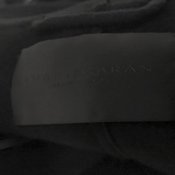 Donna Karan Icons Hooded Wrap Coat Leather-Trim - Picture 5 of 5